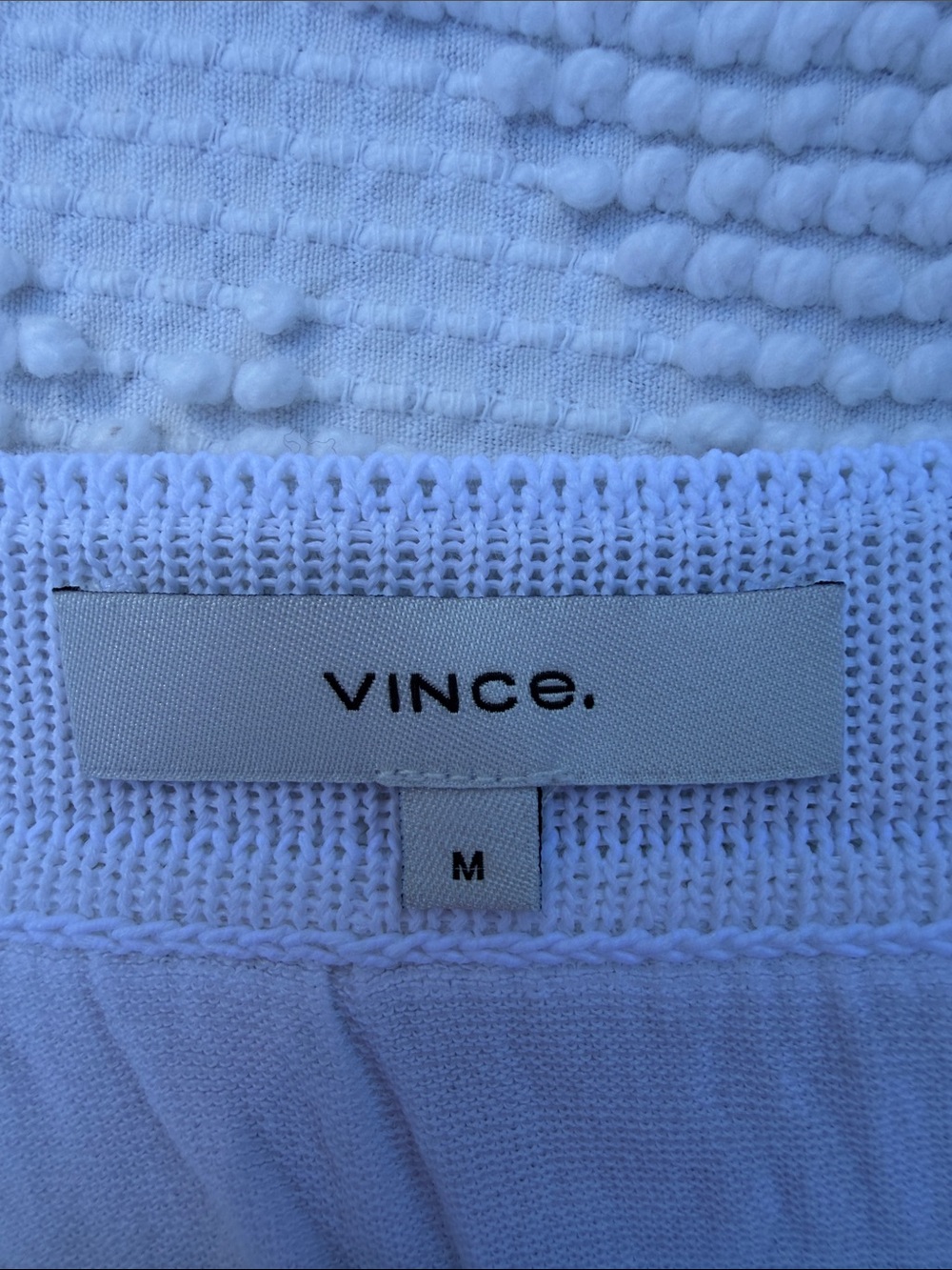 Vince White Open Knit Crochet Midi Skirt Size M Minimalist - Picture 2 of 7